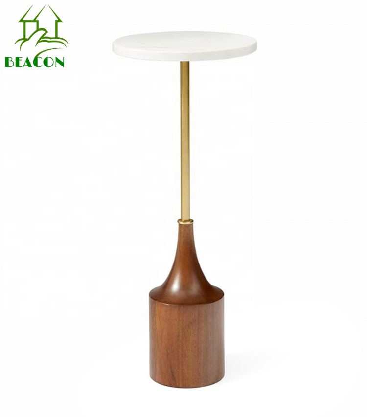 Tiny coffee table marble top tea table living room furniture simple nordic sofa side small wooden pedestal end table for tea