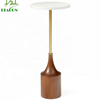 Tiny coffee table marble top tea table living room furniture simple nordic sofa side small wooden pedestal end table for tea