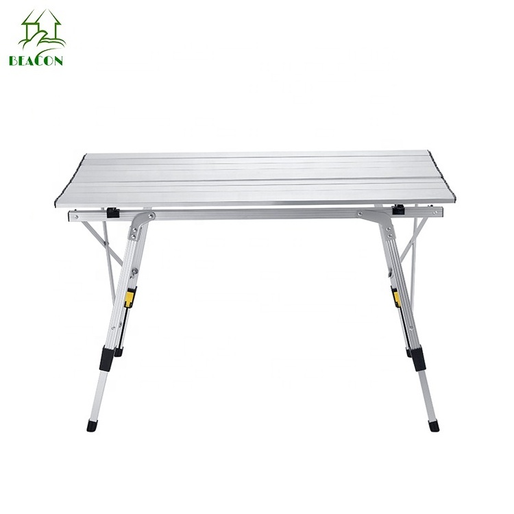 Aluminum Folding Roll-up Picnic Table Folding Table Portable Camping Table For Outdoor