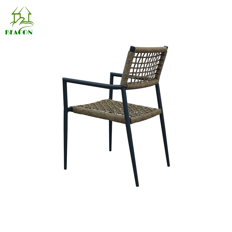 Cheap modern chairs restaurant outdoor wicker rattan string elegant dining chairs