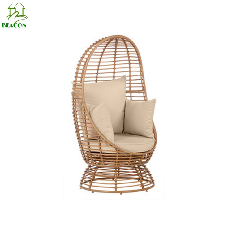 Outdoor garden synthetic rattan set oversized 2 seater wide lounge chair balcony rattan furniture outdoor lovechair