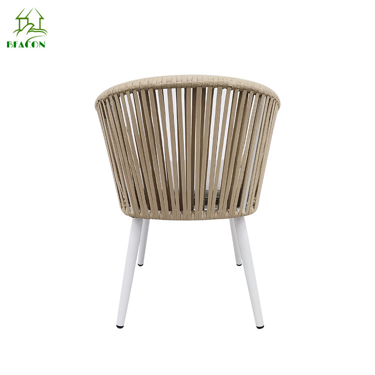 Modern stackable chair restaurant weather rope club dinning room chair