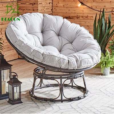 Rattan papasan chair wholesale patio wicker swivel outdoor sofa chair living room Lazy Sofa bed lounge chair