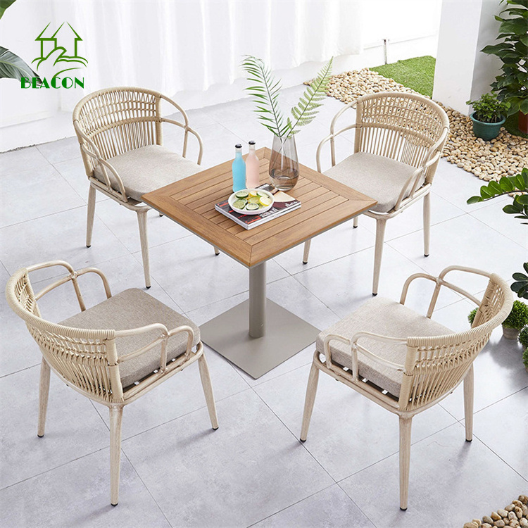 Outdoor Dinning Sitting Chair Luxury Garden Set All Weather Nest Patio Metallic Accent Chair Aluminum Dining Chair Modern