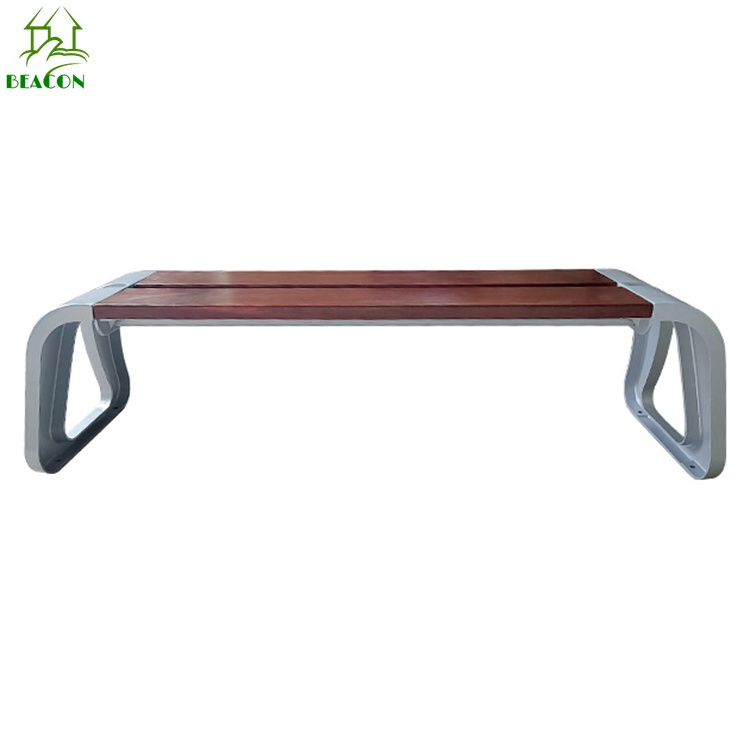 Manufacturer low price wooden waiting bench modern wood shopping mall outdoor benches for bus stop