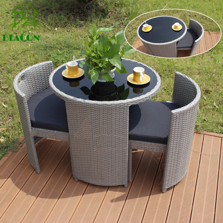 Cheap hotel barrel shape patio rattan furniture outdoor small area grey wicker patio chair furniture