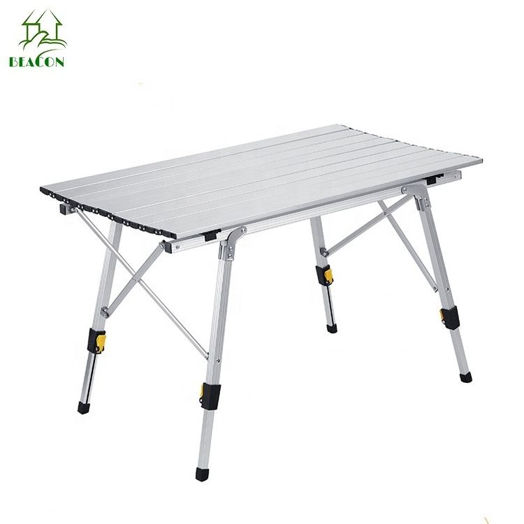 Table Portable 50 Kg Table Camping Pliante Aluminium Ultra-légère - Plateau étanche - Porte Jusqu'à 50kg - Avec Sac Transport Mobilier Extérieur Portable