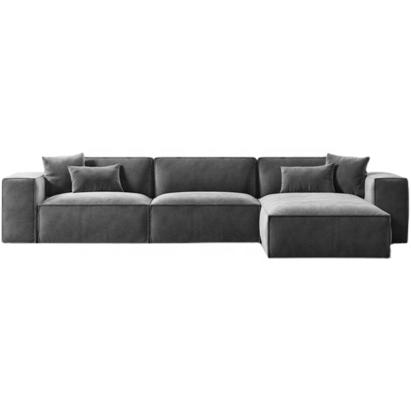 Postmodern minimalist designs living room furniture set fabric corner sofa bed