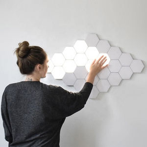 Creative Smart Removable Hexagonal Wall Lamp Quantum Modular Touch Hexagon Geometry Splicing Hex Honeycomb White LED Night Light