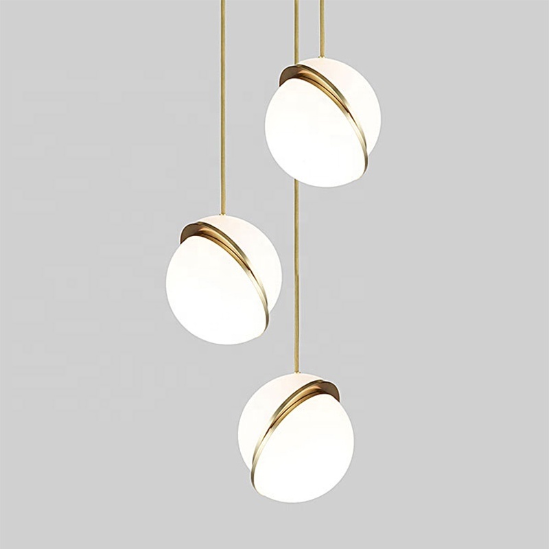 New arrival nordic glass shade moon lighting chandelier pendant light led ceiling lights