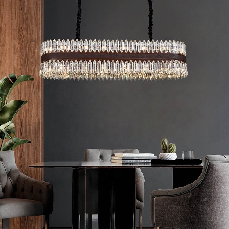 Creative restaurant large foyer hall hotel villa decor modern ceiling cristal lamp luxury crystal led chandelier pendant light