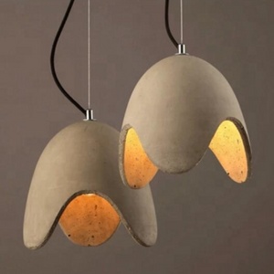 Creative indoor living room restaurant Nordic chandelier single head hanging decoration LED cement pendant lamp for entry