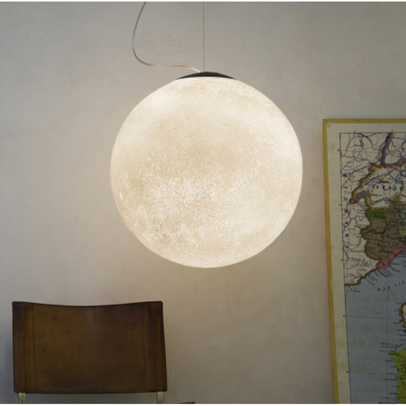 Hot sale 3d hanging moon lamp led pendant light