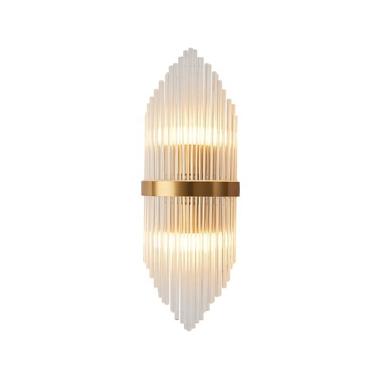 Luxury modern minimalist fancy indoor wall light crystal bedside led wall light for home room decor