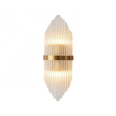 Luxury modern minimalist fancy indoor wall light crystal bedside led wall light for home room decor