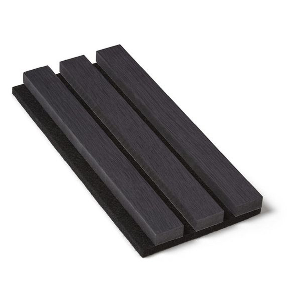 Beien Free Samples Akupanel 2400X600 Mm Wood Up Slats Wooden Black Acoustic Panels