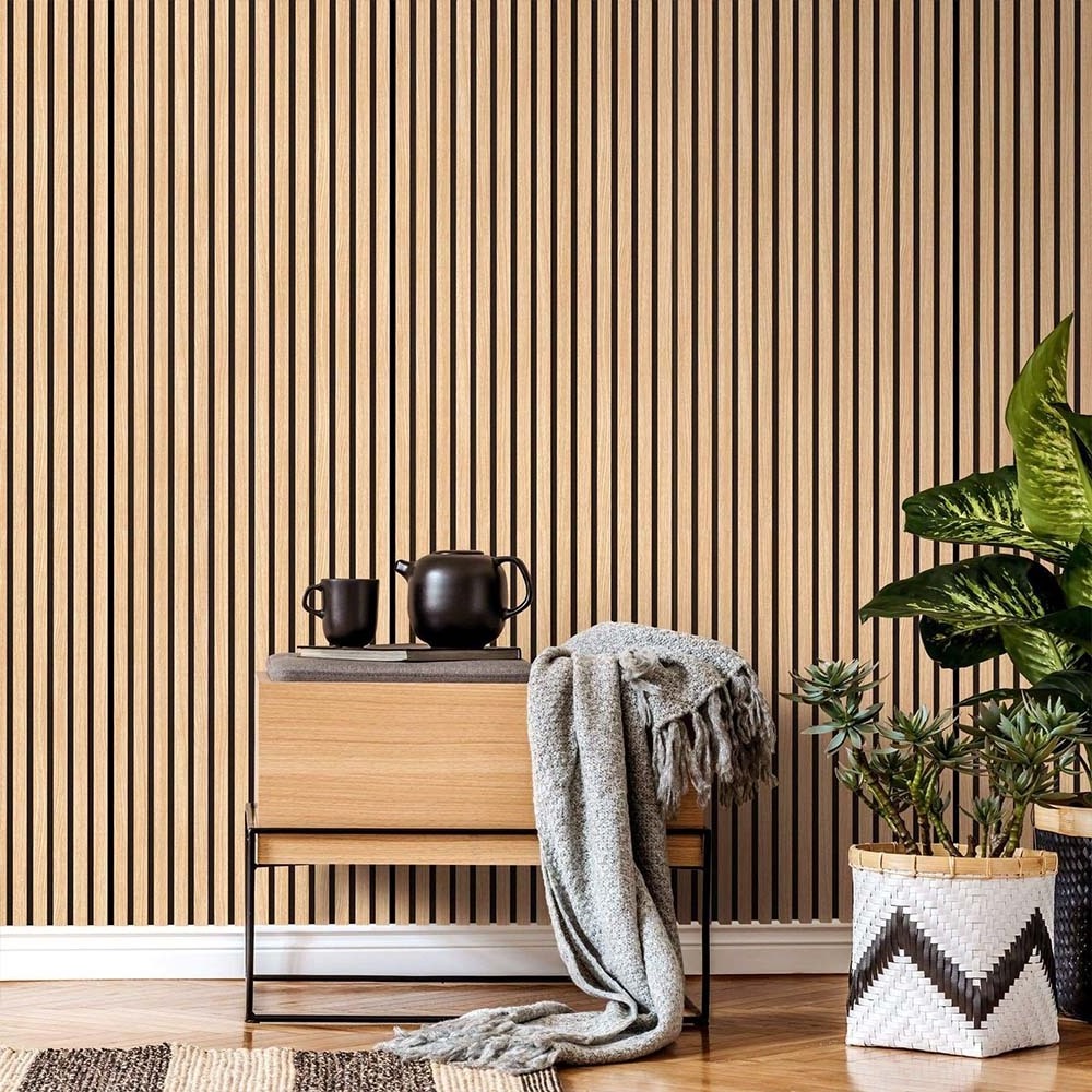 Hot Selling Wood Slat Acoustic Felt Backing Natural Oak Veneered MDF Wooden Acoustic Panels for Studio Wall and Ceiling