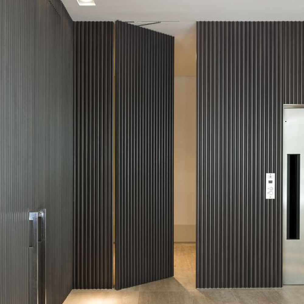 Beien Free Samples Akupanel 2400X600 Mm Wood Up Slats Wooden Black Acoustic Panels