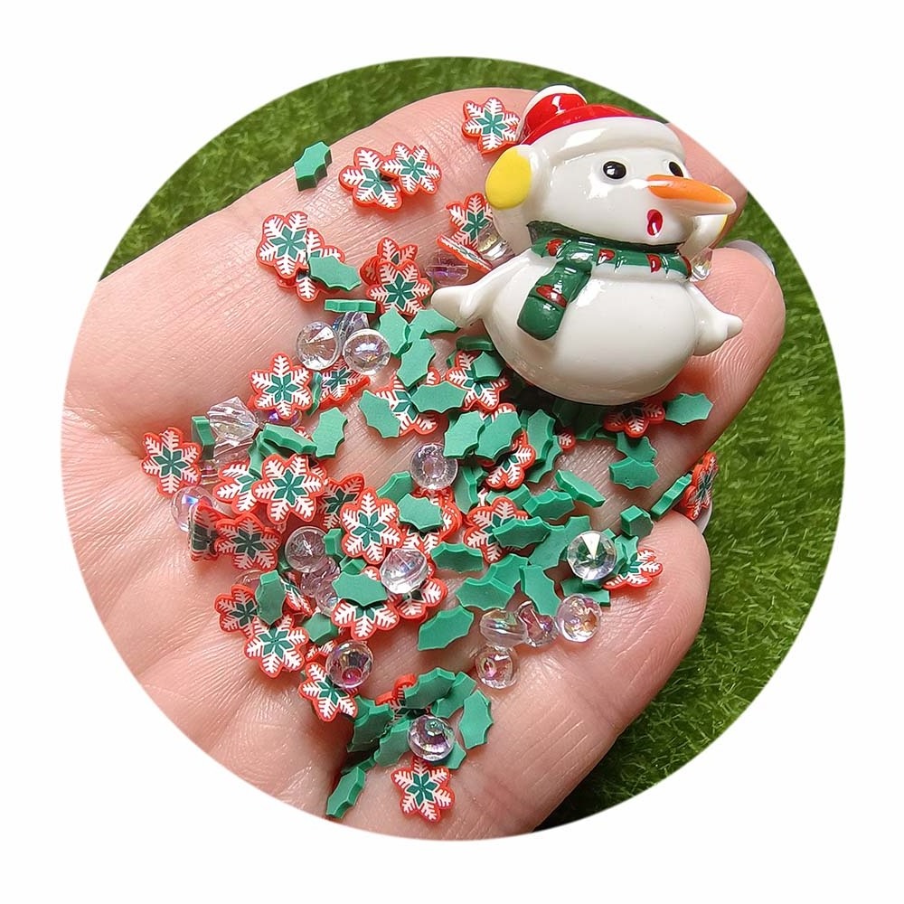 Wholesale Kids Toys Charms for Fluffy Slime Kit with Christmas Polymer Clay Sprinkles and Flatback Cabochons