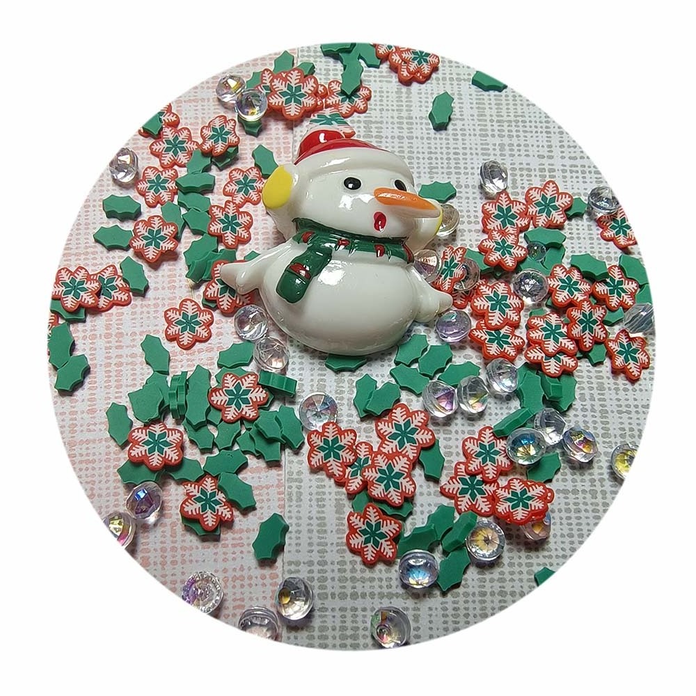 Wholesale Kids Toys Charms for Fluffy Slime Kit with Christmas Polymer Clay Sprinkles and Flatback Cabochons