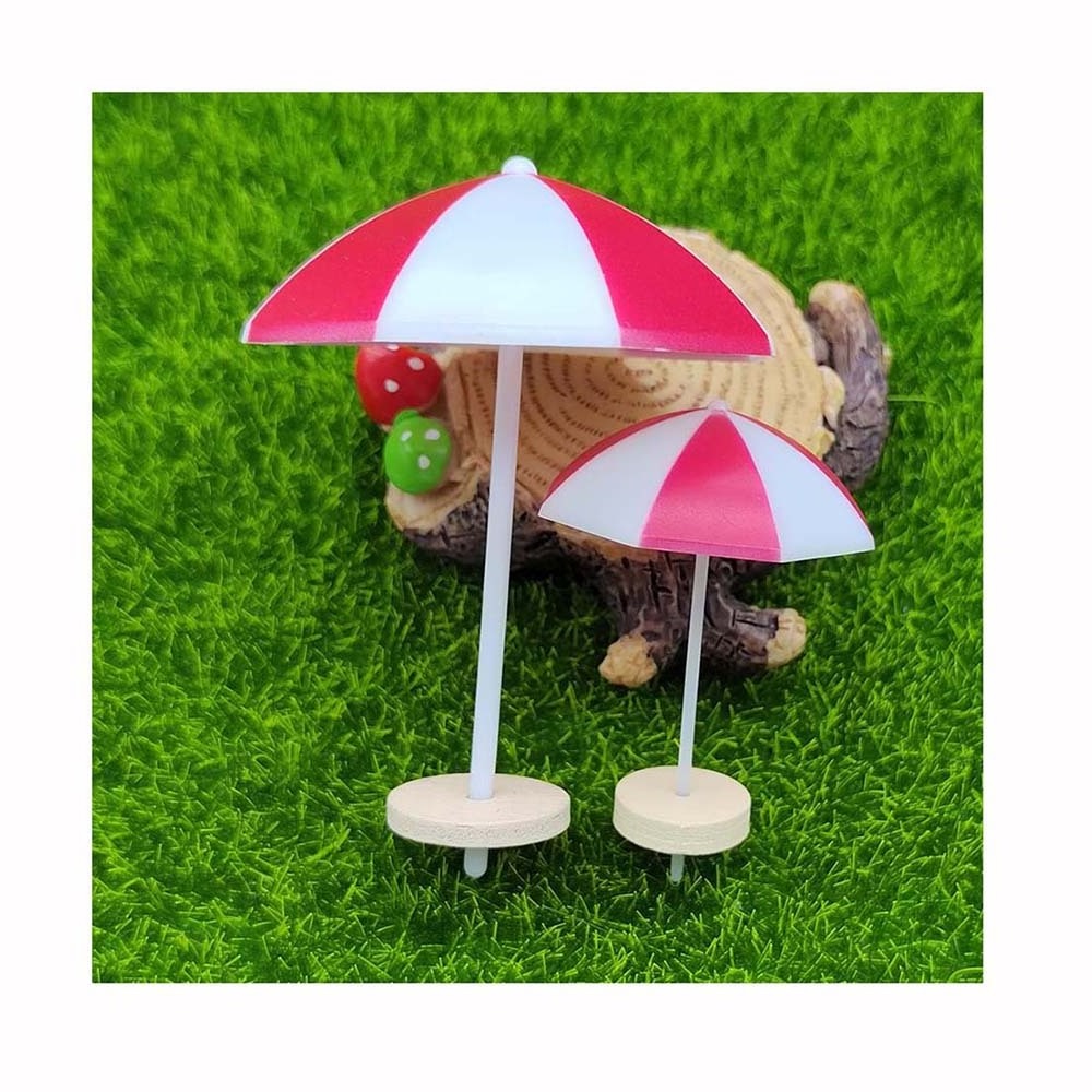 3D Miniature Beach Chair Umbrella For Doll House Life Scenes Decoration