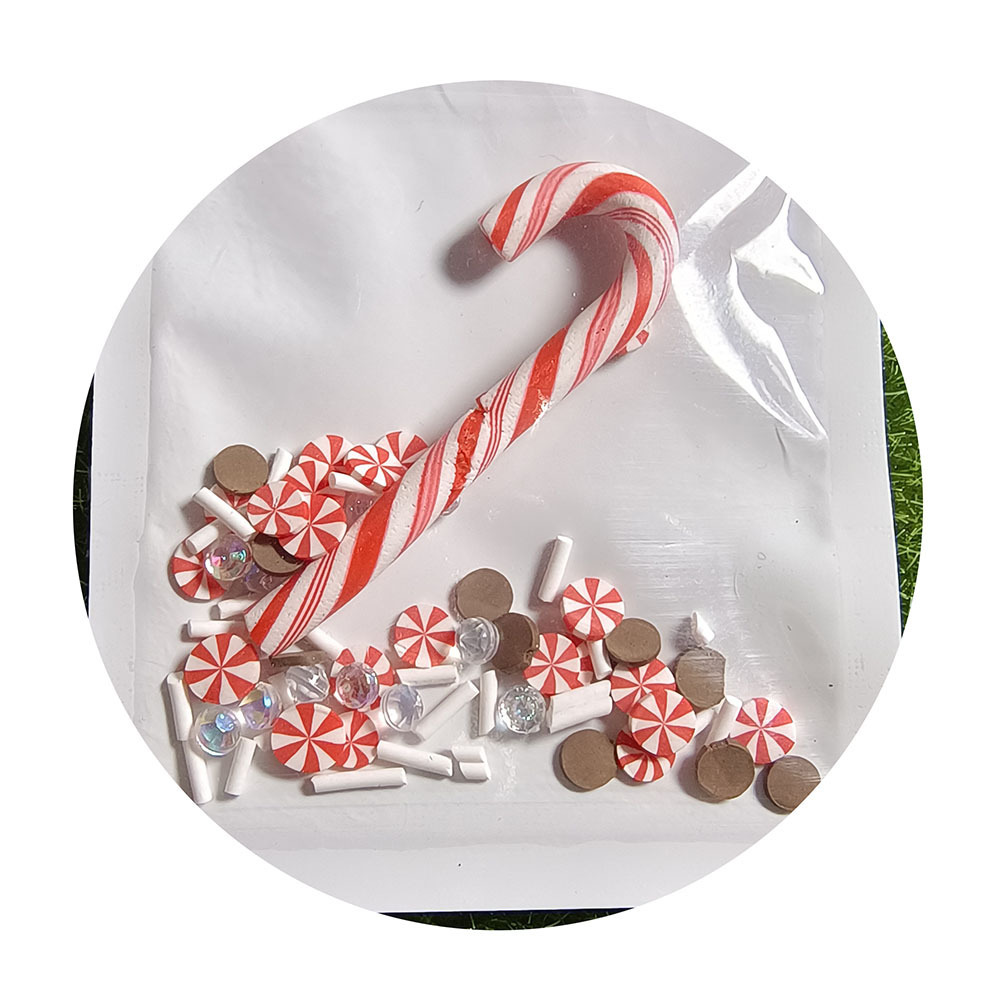 Christmas Polymer Clay Slices Mix Candy Cane Mix Sprinkle Clay Sprinkles for Crafts Tumblers Resin Slime Charms