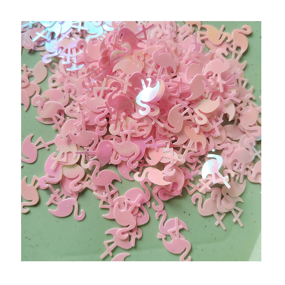 Iridescent Sparkle Flamingo Glitter Confetti Pink For Baby Shower Summer Party Table Scatter Decor DIY Supplies