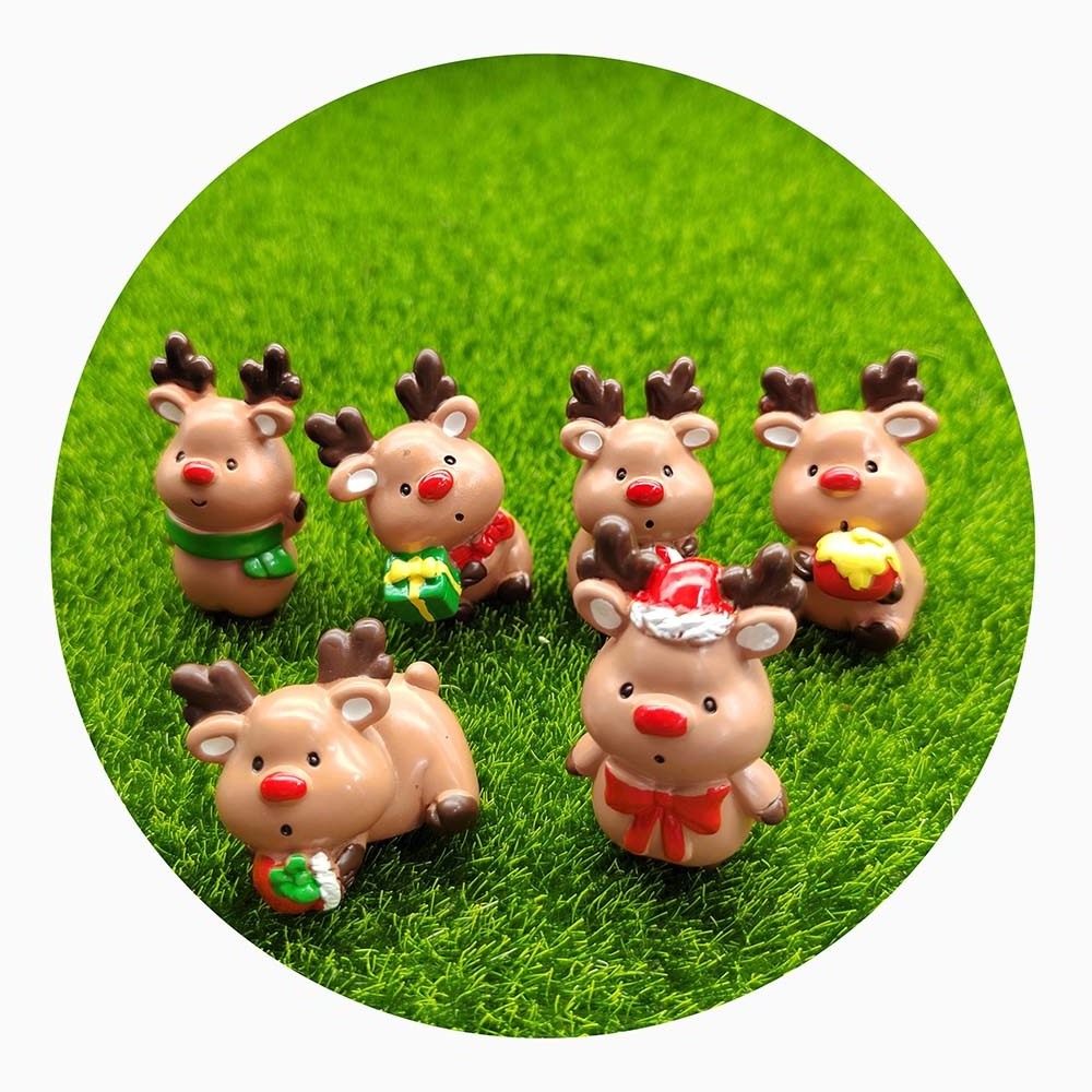 Doll House Figurines Christmas Miniature Reindeer