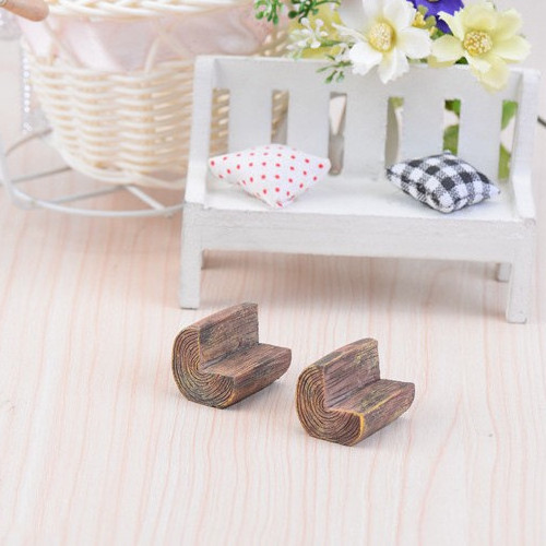 100Pcs/Lot Miniature Benches Ornaments Lovely Fairy Garden Bonsai Decoration Sofa Chair Figurines For Home Landscape Decoration