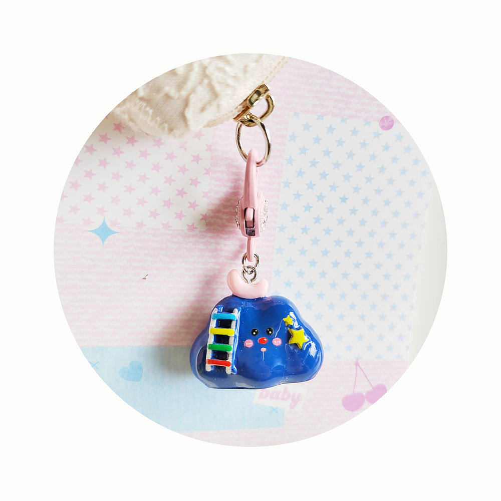 Cute Cloud Keychain for Women Resin Keychain Car Keys Accessories Design Kawaii Keyring Handbag Bag Pendant Key Chains