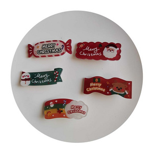 New Christmas Hairpins Kids Kawaii Hair Clips Resin Christmas Element Bobby Pins Girls Lovely Cartoon Barrette