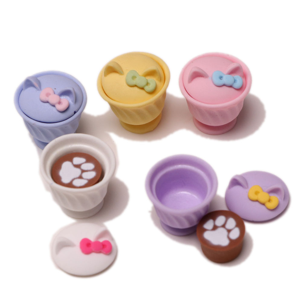 Simulation Coffee cup Resin Miniature 3D Modeling Charms for Doll House 1/12 Scale Accessories