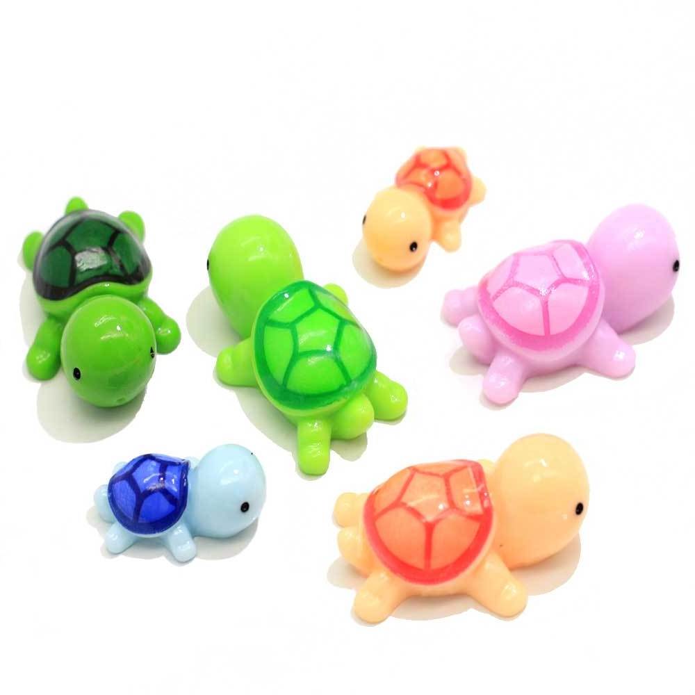 Miniature Sea Turtle Animals Miniature Dollhouse Garden Home Decor Animal Tortoise Craft Flatback Resin Sea Turtle Slime Charms