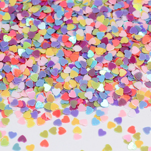 Hot Sale 3MM Heart Sequins Nail Art Flat Loose Sequins Glitter Paillettes Valentines Nail Art  Decor Wedding Craft DIY