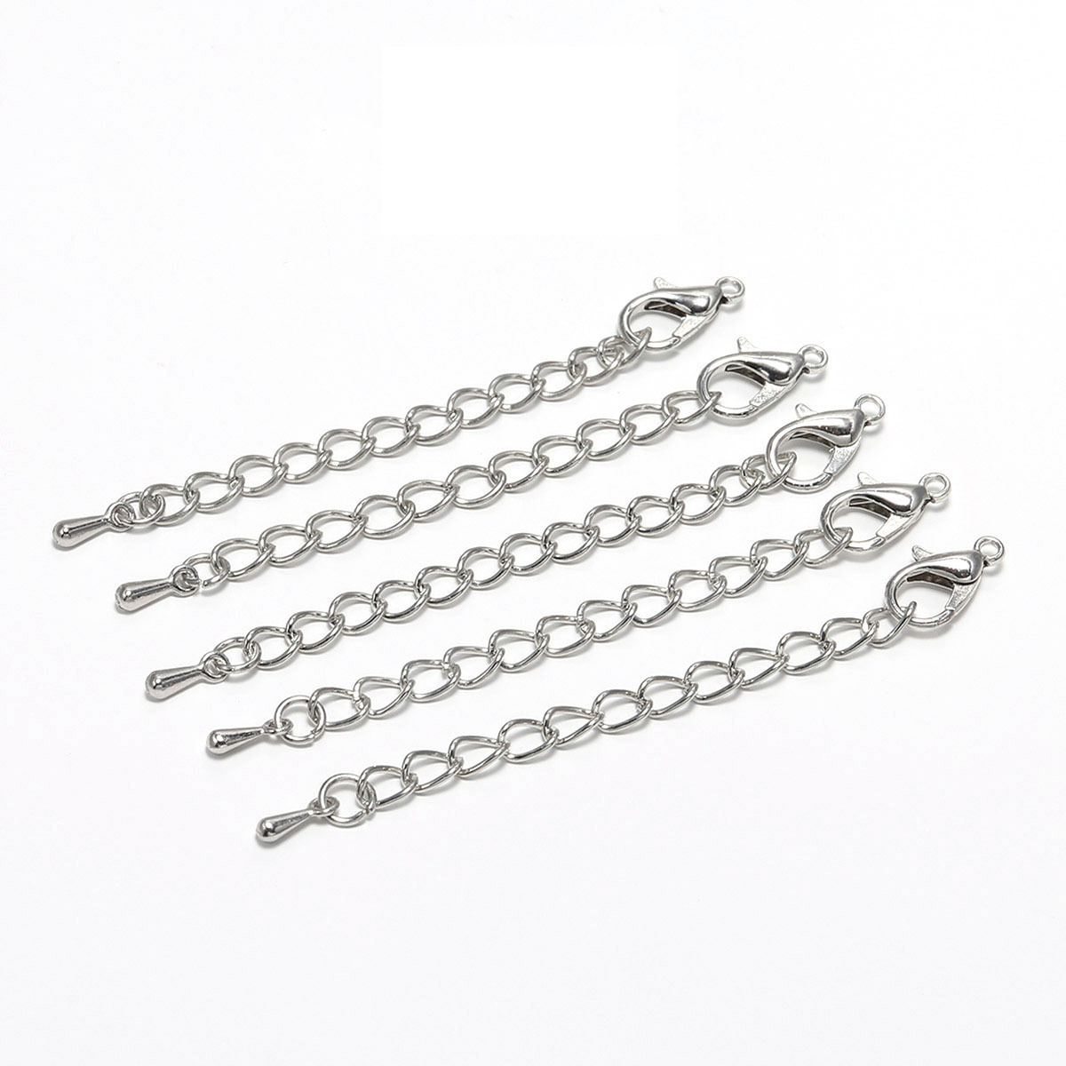 Extended Extension Tail Chain Lobster Clasps Connector For Bracelet Necklace Jewelry Making