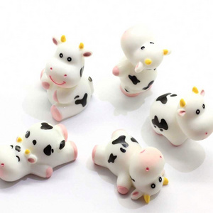 New Kawaii Farm Baby Cow Cabochons Cute Fairy Garden Cows Charms Miniature Cartoon Dairy  Slime Charms Hairbow Centers handcraft