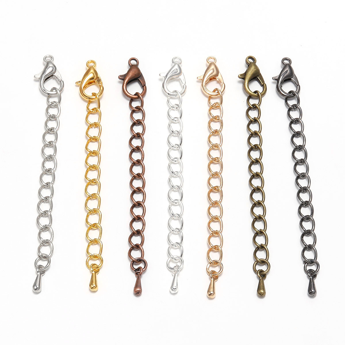 Extended Extension Tail Chain Lobster Clasps Connector For Bracelet Necklace Jewelry Making