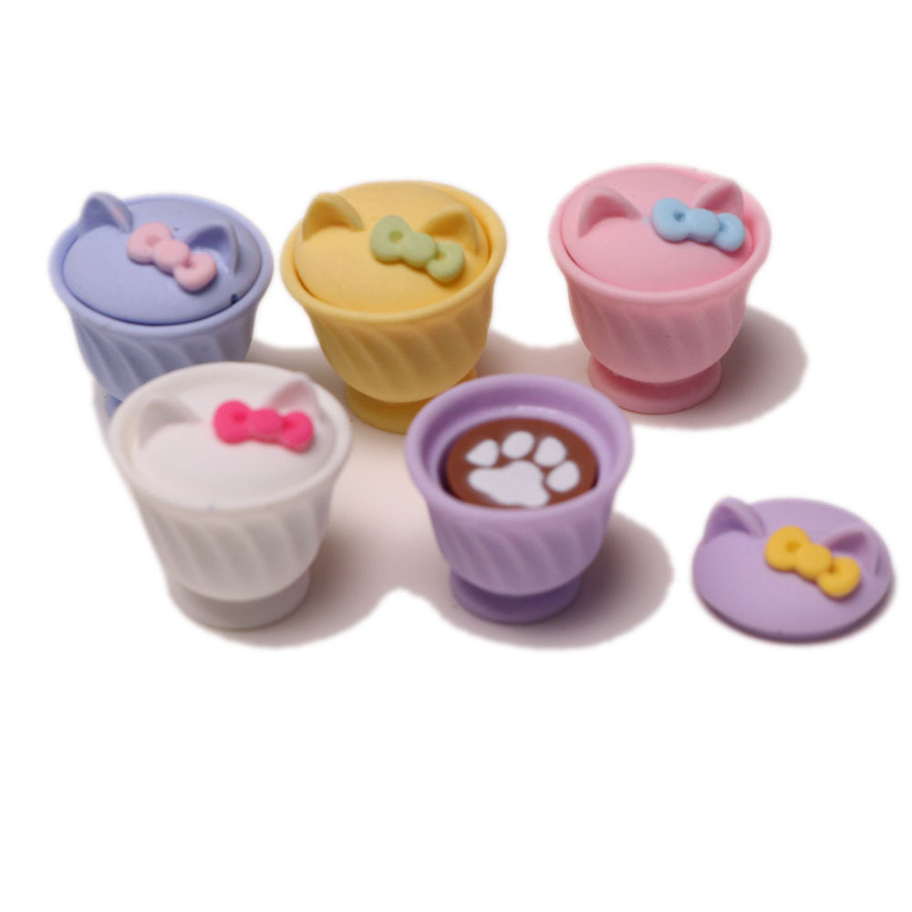 Simulation Coffee cup Resin Miniature 3D Modeling Charms for Doll House 1/12 Scale Accessories