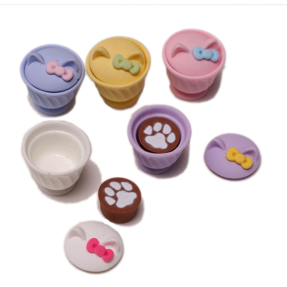 Simulation Coffee cup Resin Miniature 3D Modeling Charms for Doll House 1/12 Scale Accessories