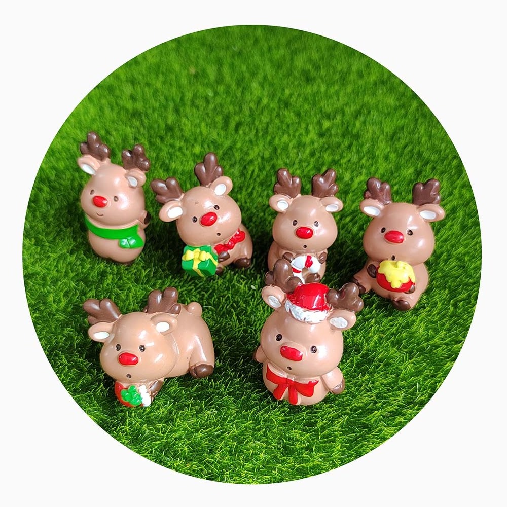 Doll House Figurines Christmas Miniature Reindeer