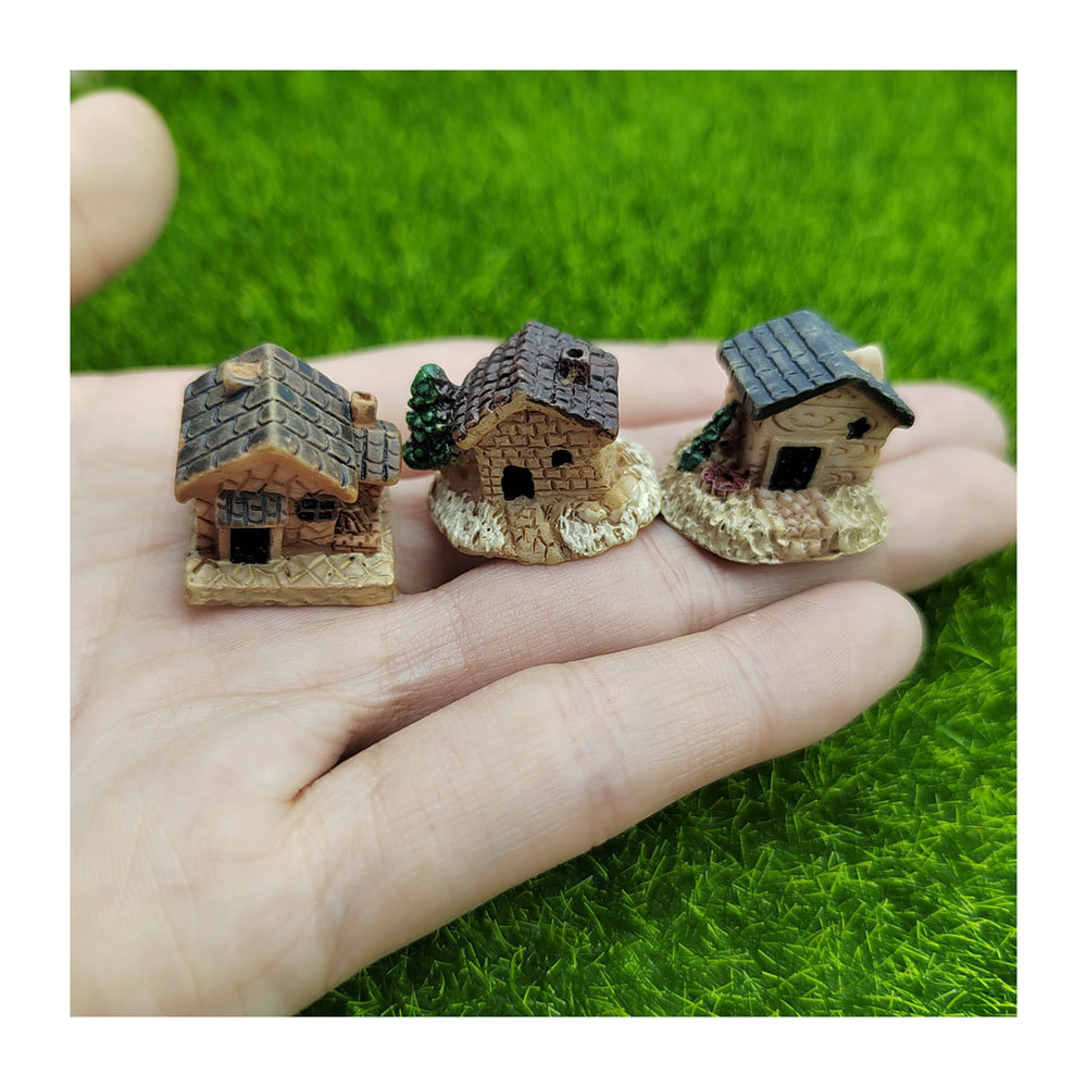 100Pcs Mini Flame Resin Bonfire Miniature Bridge Boat Raft Decoration Artificial Stump Campfire Toy Craft Ornament Miniature