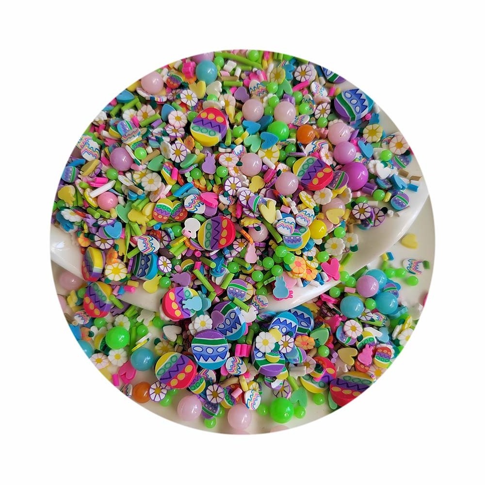 500g Polymer Clay Easter Slices Rabbit Eggs Carrots Balls Polymer Clay Sprinkles For DIY Crafts Slime Filling Nail Art Decor