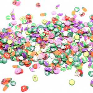 Bulk Cheap Price Polymer Clay Vegetable Slices Assorted Garden Vegetables Sprinkles For Slime Charms Supplies And Nail Art Craft