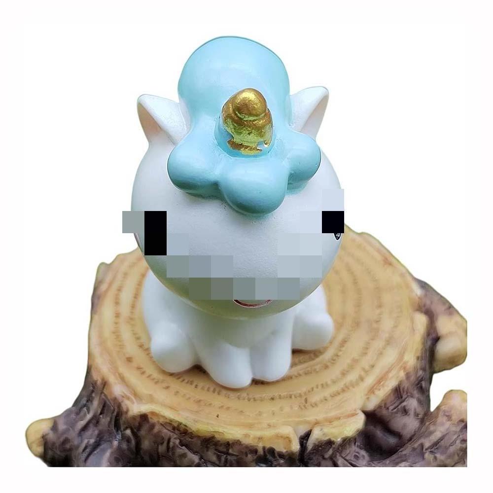 Mini Animals Unicorn Figurine Kawaii Fairy Garden Miniature Decoration Desktop Cartoon Statue