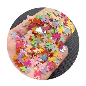 PVC Bowknot Sequins Size 8*6mm Paillettes For Butterfly Sequins DIY Garment Accessories Confetti