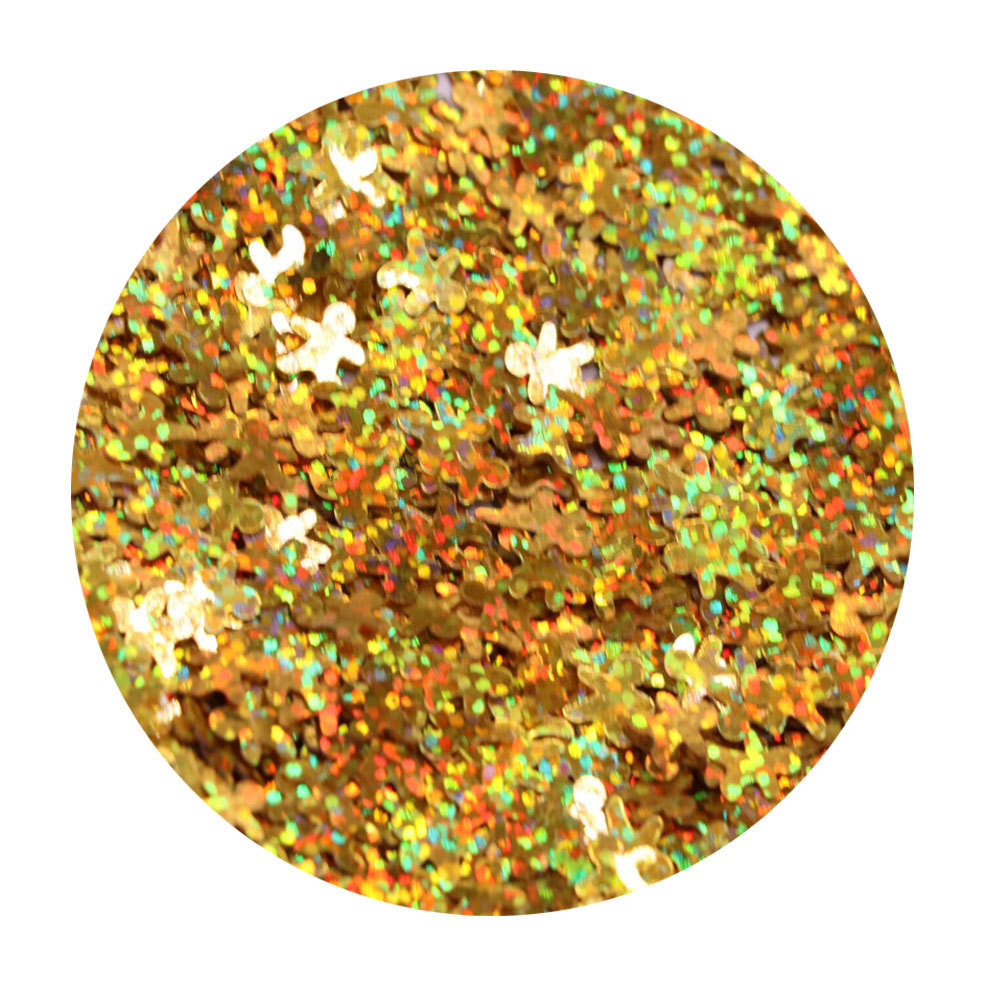 PVC Gold Gingerbread Man Paillettes Sequins for Crafts Glitter Nails Art Christmas Decoration DIY Accessories Confetti