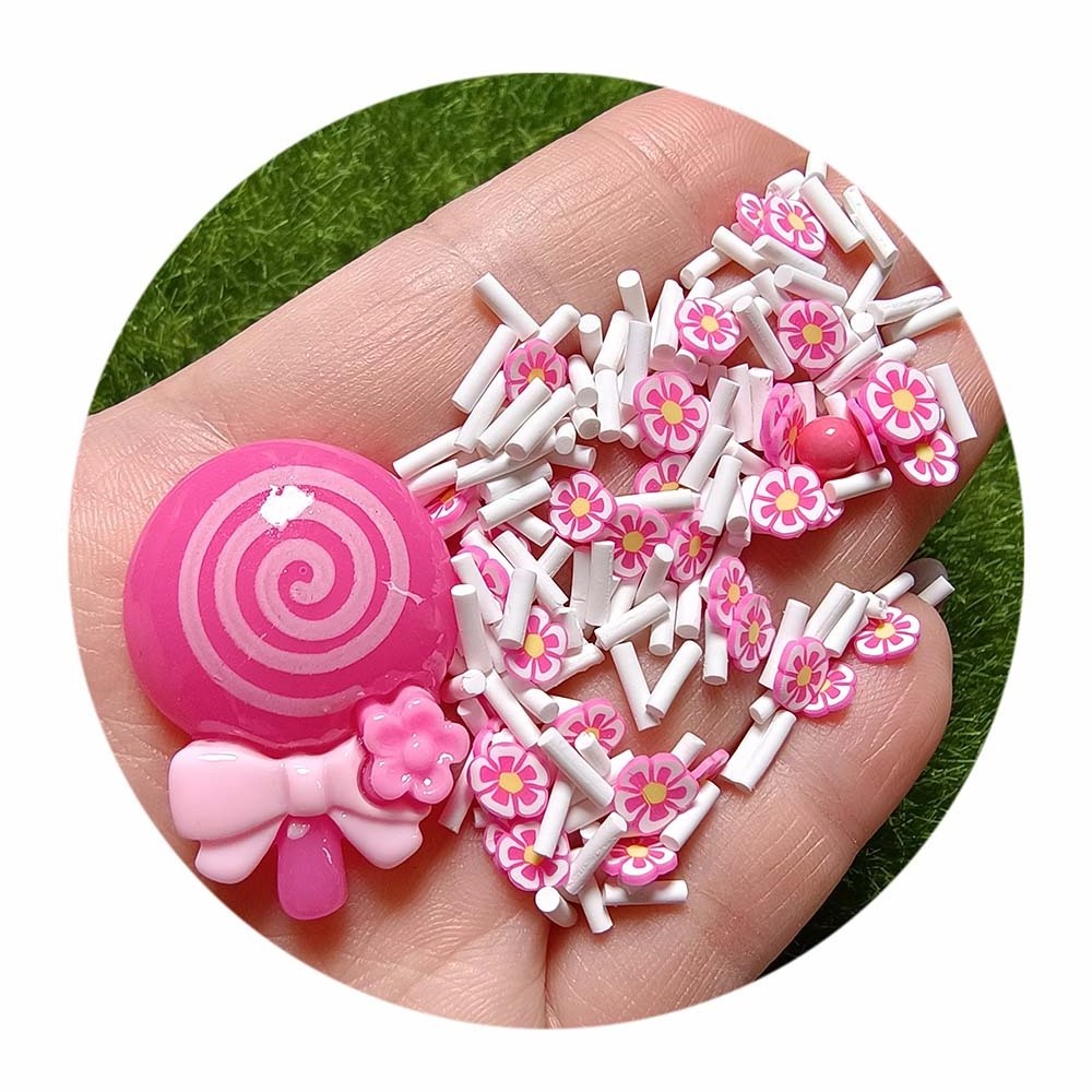 DIY Slime Kit Accessories Flower Sprinkle Slime Polymer Clay Slice For Faux Bake Nail Art Slime Craft