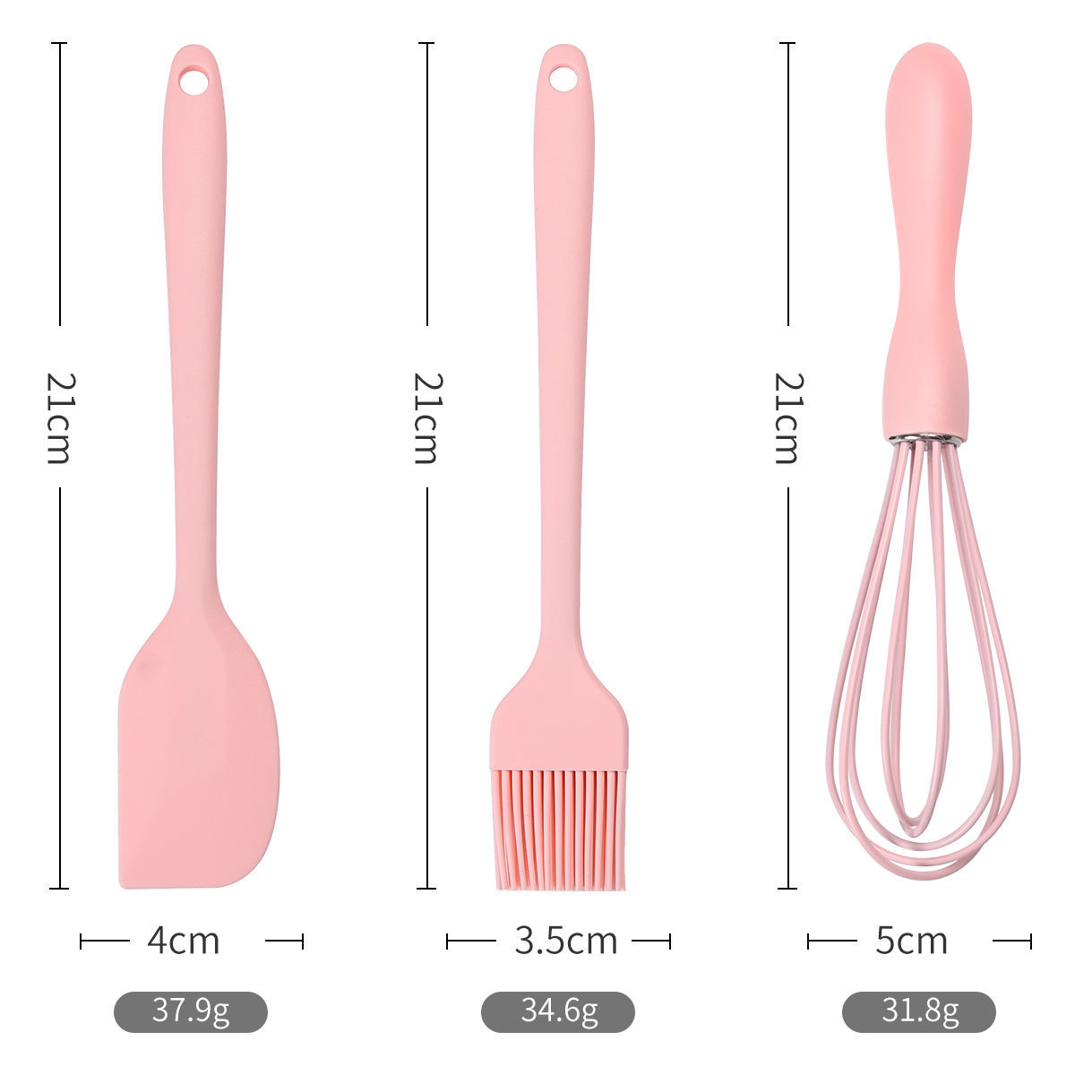 1 Set Baking Tools Silicone Whisk Silicone Spatula Dough Mixer Pastry Oil Brush Chocolate Whisk Oil Blender