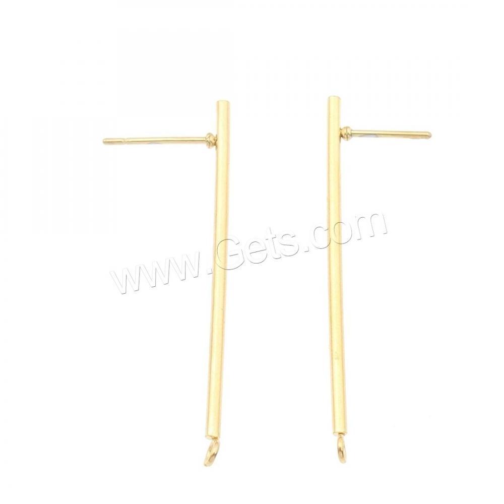 wholesale stainless steel gold plated drop earring findings jewelry making supplies 37x3mm 20Pairs/Bag 1353705