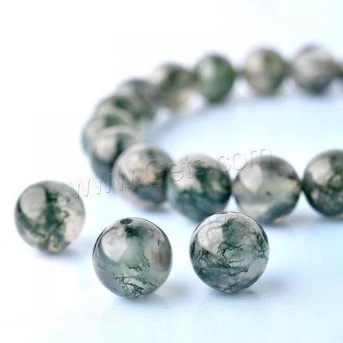 different size natural round moss agate beads loose in bulk 1636440